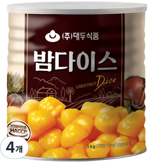 대두식품 밤다이스, 3kg, 4개