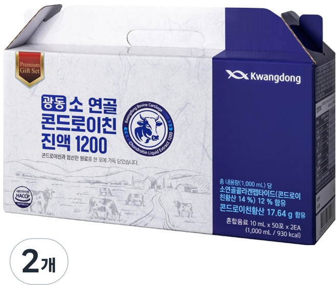 Kwangdong 廣東製藥 軟骨素真液 1200 100入, 2個, 1L