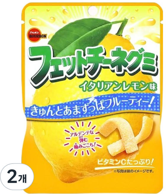 부르본 페투치니 젤리 레몬, 2개, 50g