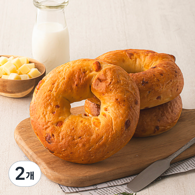 브로드카세 발효종 롤치즈 베이글, 120g, 3개입, 2개