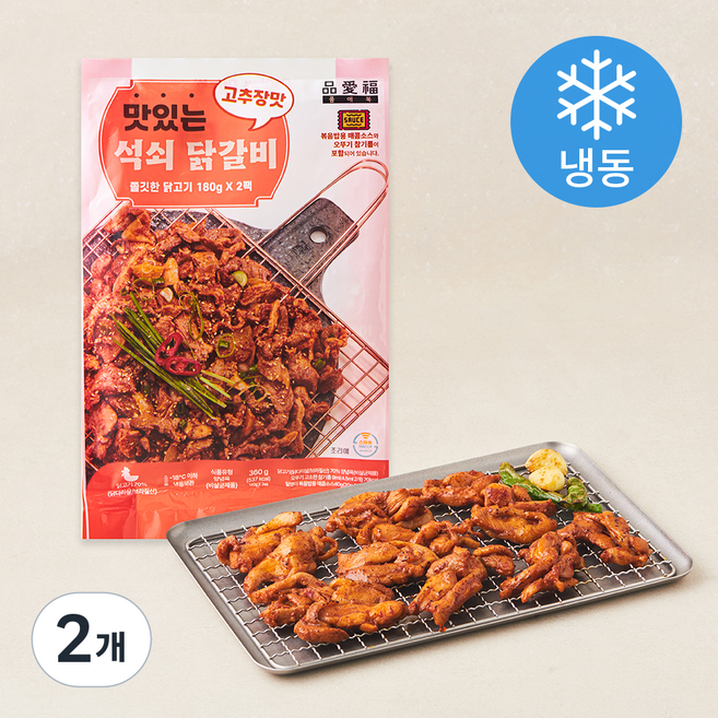 품애복 맛있는 석쇠 닭갈비 고추장맛 (냉동), 360g, 2개