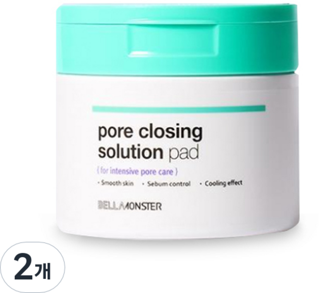 벨라몬스터 포어 클로징 솔루션 민트 패드 60p, 2개