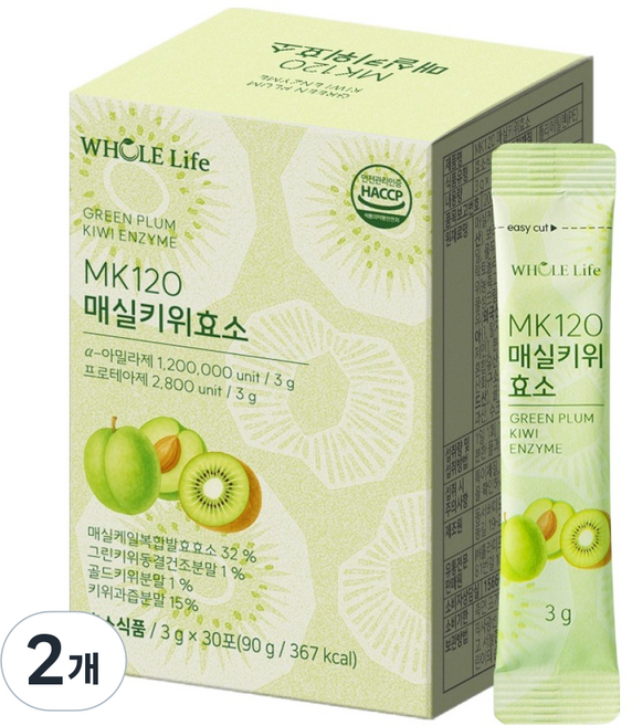 WHOLELIFE MK120 매실키위효소 30p, 90g, 2개