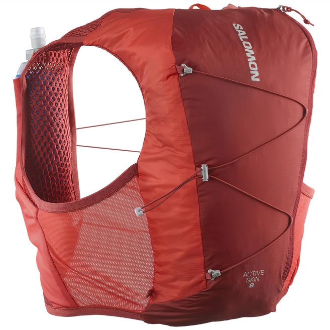 SALOMON ACTIVE SKIN 8 水袋背包組, 1個, 火炬紅