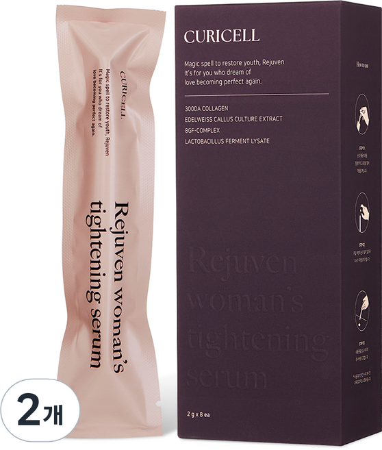 큐리셀 리쥬븐 세럼 여성청결제 8p, 16g, 2개