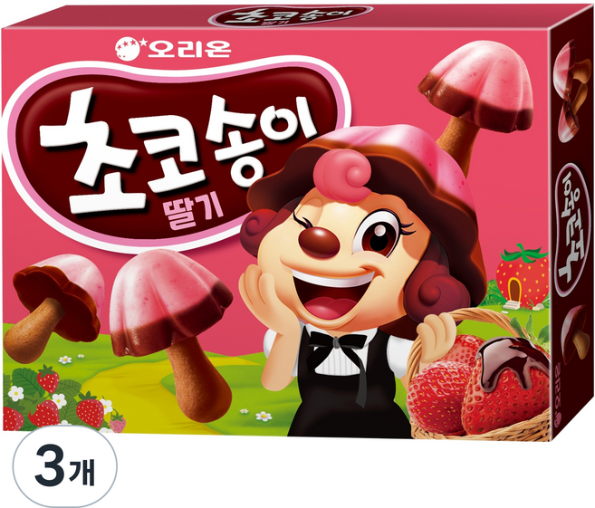 초코송이 오리온 딸기, 3개, 45g