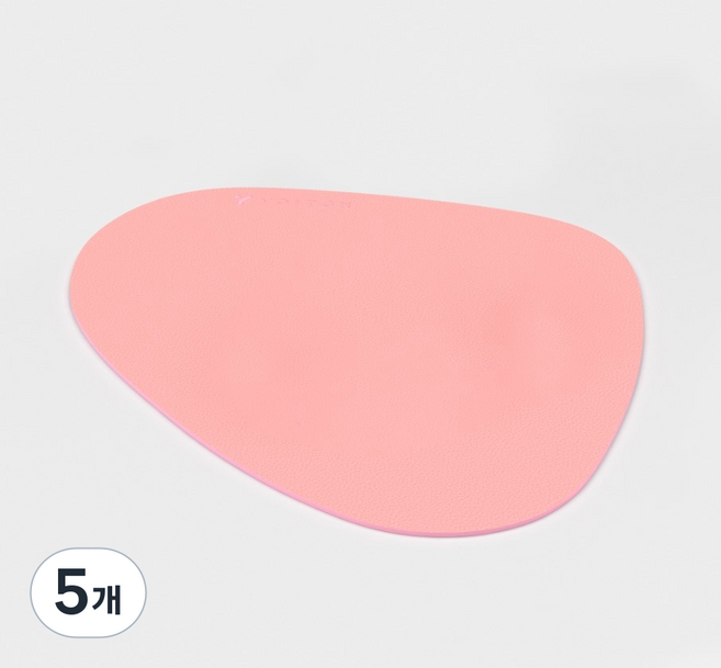 요이치 논슬립 가죽 마우스패드, 핑크, 5개