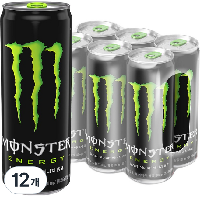 몬스터에너지 그린, 355ml, 12개