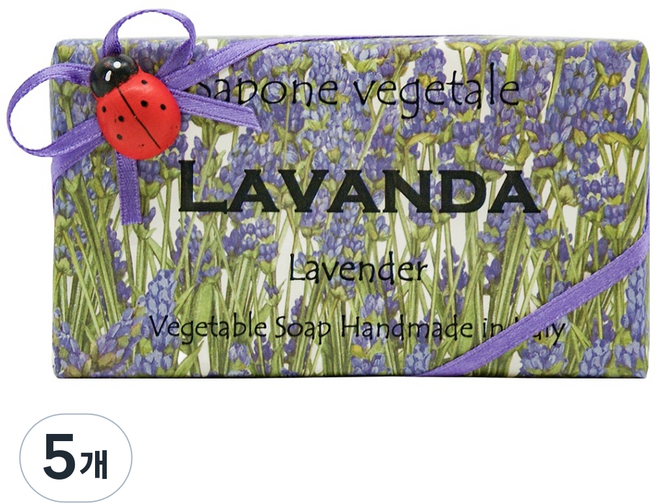알카미아비누 무당벌레 향수 비누 라벤다, 200g, 5개