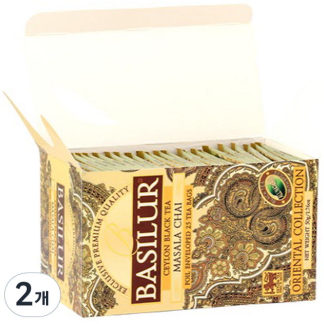 베질루르 마샬라차이 홍차, 2g, 2개, 25개입