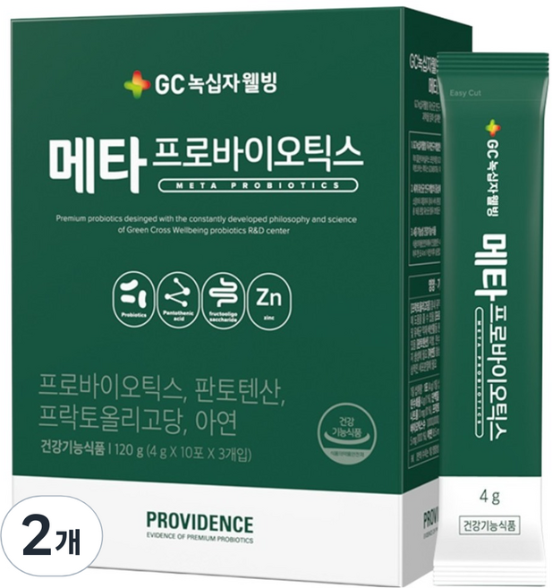 GC녹십자웰빙 프로비던스 메타프로바이오틱스, 120g, 2개