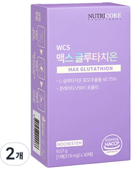 뉴트리코어 맥스 글루타치온 30p, 9.57g, 2개 - 쿠팡