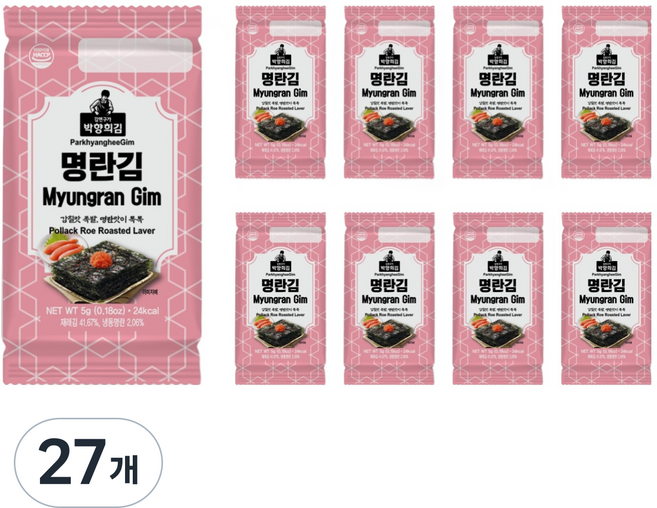 박향희김 명란김, 5g, 27개