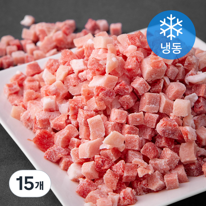 사조프레시미트 국내산 돈후지 짜장카레용 1 x 1 x 1 cm (냉동), 1kg, 15개