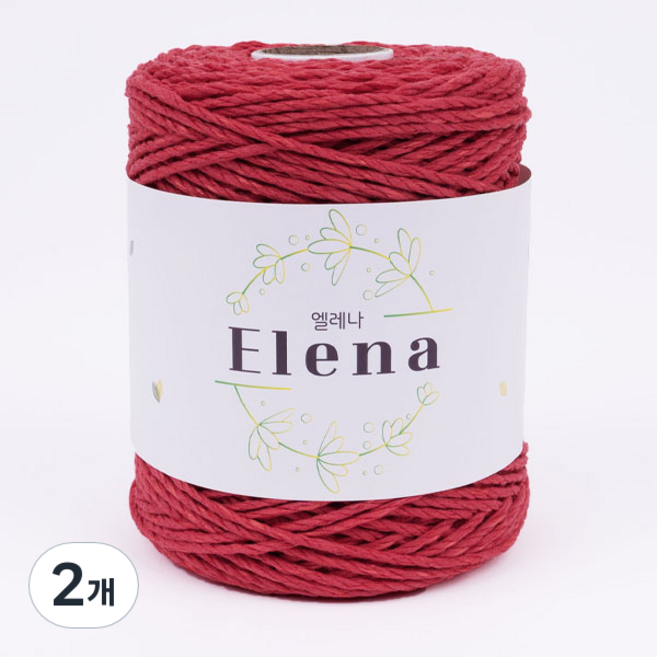 Elena 編織線, 103 深紅色, 2個