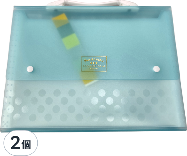KOKUYO 國譽 Pastel Cookie NOViTA-R 13層攜帶型風琴夾 WSG-DFC130 A4(深2.7 x 33 x 25.9cm), 藍色, 2本