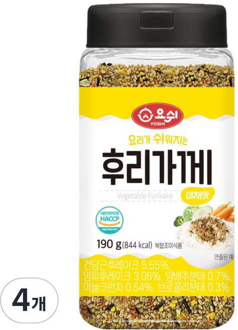 요쉬 후리가께 야채맛, 190g, 4개