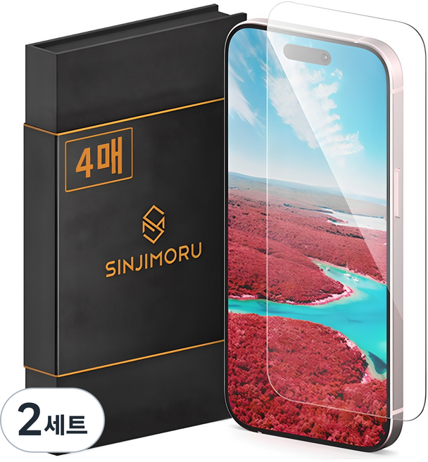 신지모루 신지글래스 2.5D 강화유리 휴대폰 액정보호필름 4p, 2세트