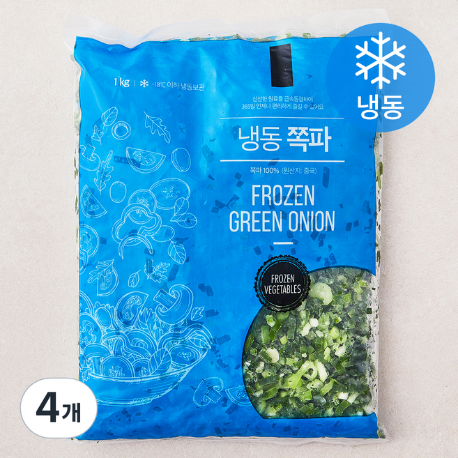 냉동 쪽파 (냉동), 1kg, 4개