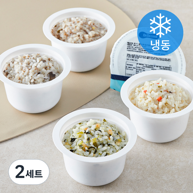 베베쿡 후기 11~12개월 예비 이유식 진밥 180g x 4종 A세트 (냉동), 720g, 2세트