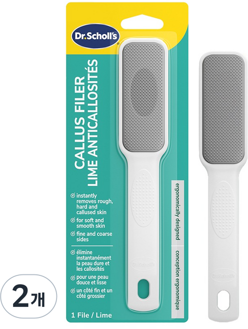 닥터숄 스텐 투웨이 풋파일, 40g, 2개, 1개입