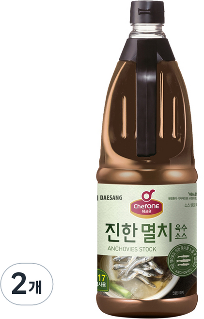 쉐프원 진한멸치육수 소스 PET, 2kg, 2개
