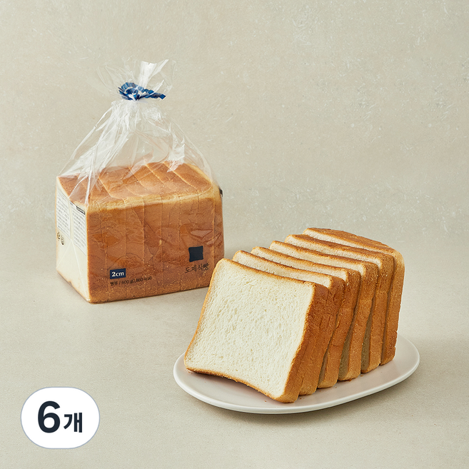 도제식빵 2cm, 600g, 6개