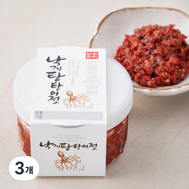 반찬단지 낙지탕탕이젓, 200g, 3개