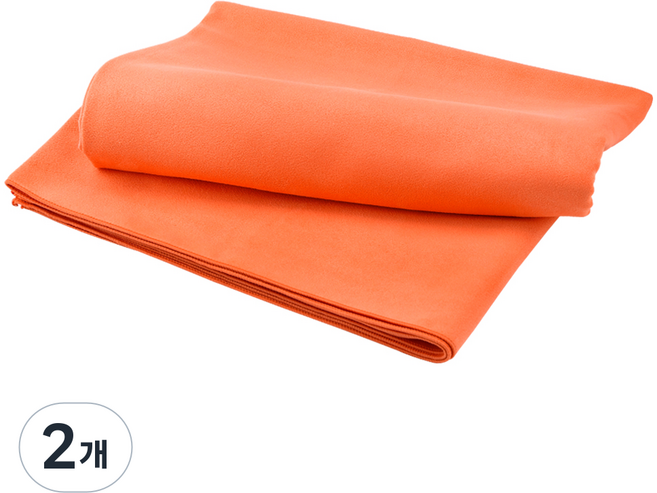 다이넴 초극세사 광촉매 다용도 스포츠타올 40 X 90 cm, 오렌지, 2개