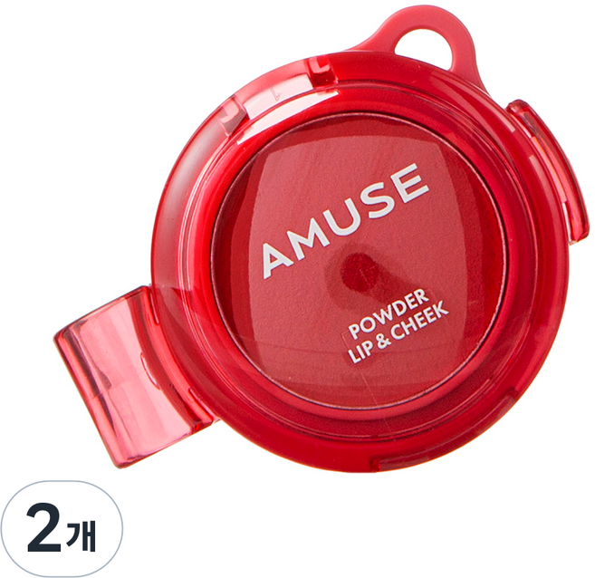 AMUSE 파우더 립 앤 치크 4g, 2개, 06 코랄 퐁
