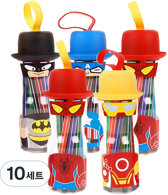 거영아이앤디 12색 싸인펜 + 히어로 케이스 세트, 랜덤발송, 10세트