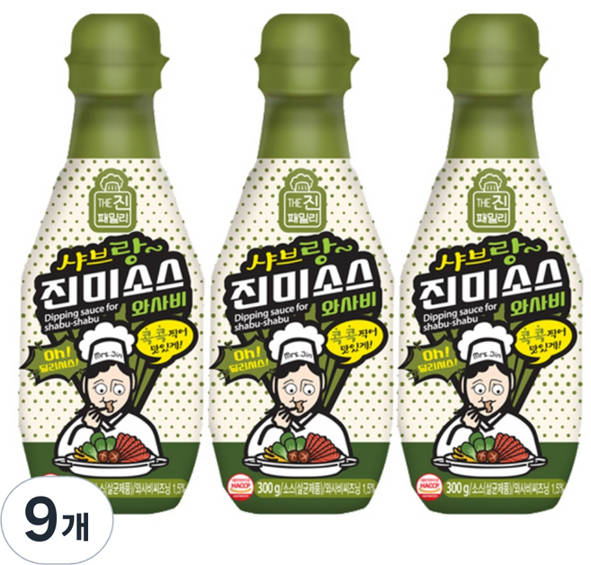 진미 THE진패밀리 진미소스 와사비, 300g, 9개
