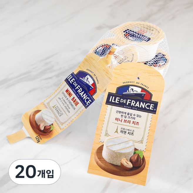 일드프랑스 미니 브리 치즈, 25g, 5개입, 4개