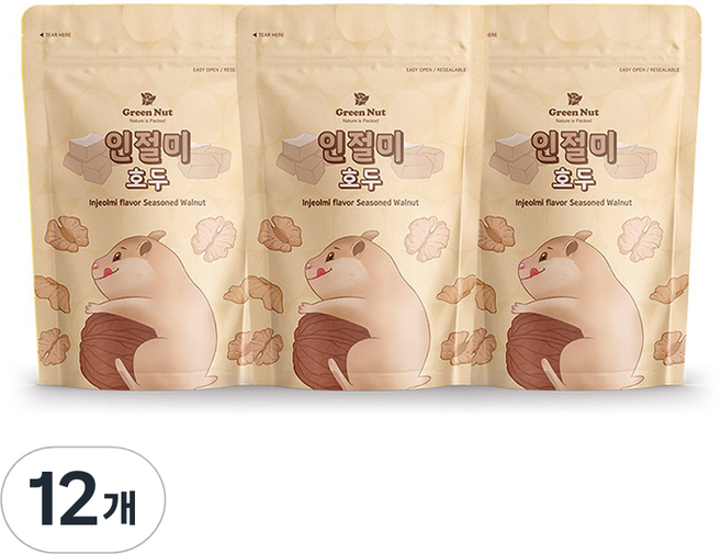 그린너트 인절미맛 호두, 130g, 12개