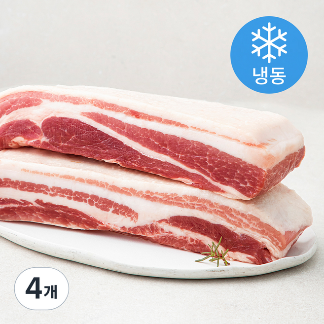 굿미트찹 스페인산 통삼겹살 원육 (냉동), 2kg, 4개