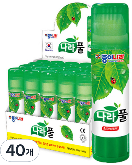 종이나라 딱풀, 15g, 40개
