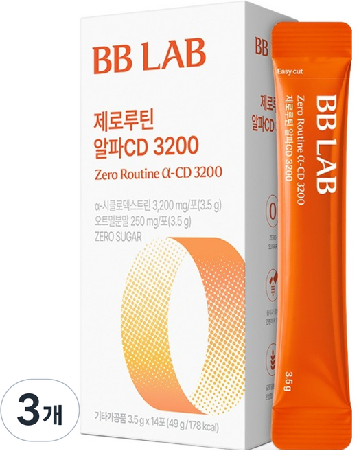 비비랩 제로루틴 알파CD 3200, 14회분, 3개
