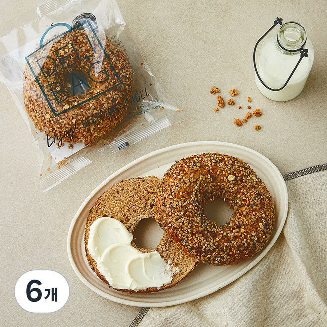 델리백 통밀 에브리띵 베이글, 115g, 6개, 1개입