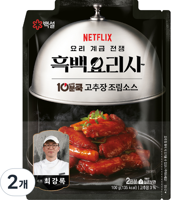 백설 흑백요리사 최강록 10분쿡 고추장 조림소스, 2개, 91ml