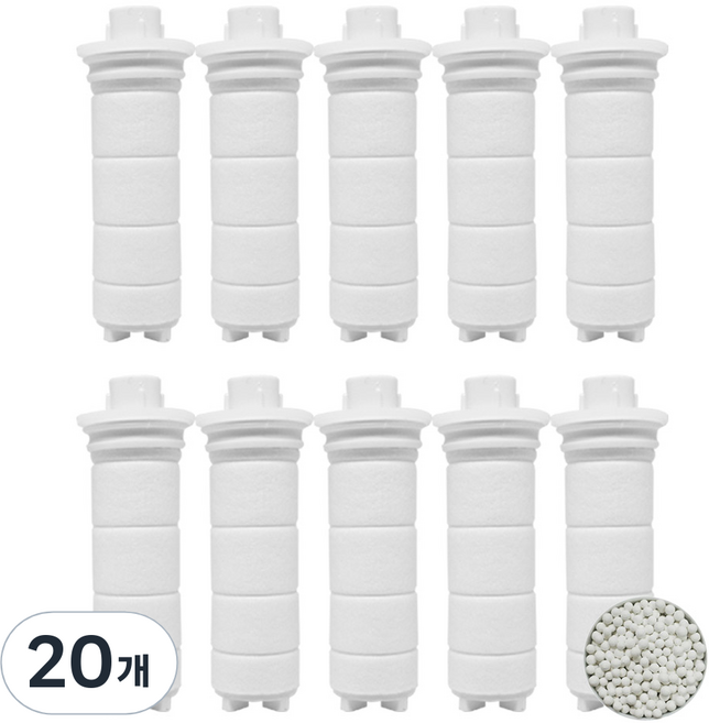 필터클래스 샤워플러스 SF1000 주방 핸디형 호환 염소완화필터, 20개