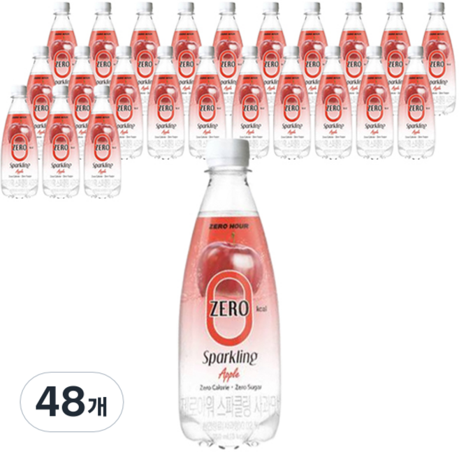 제로아워 스파클링 사과맛, 350ml, 48개