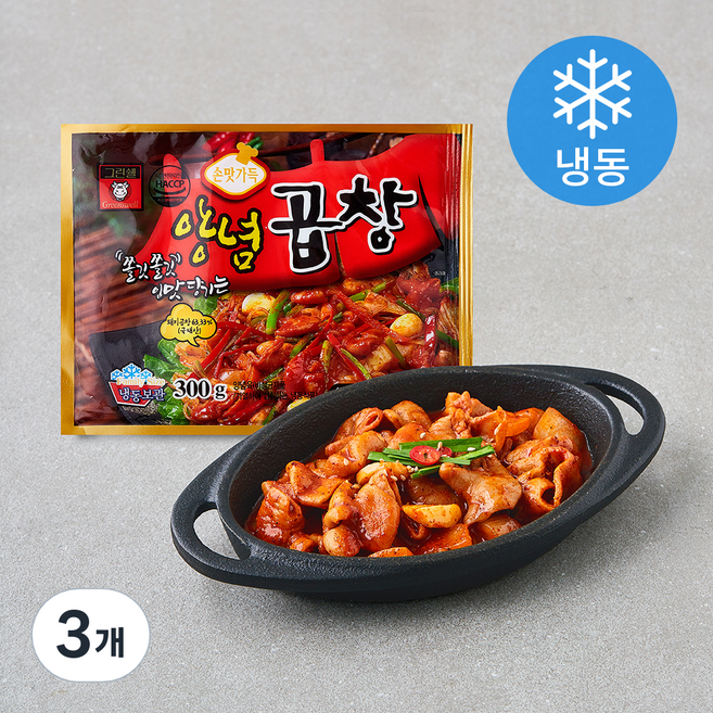 그린쉘 청우푸드 양념곱창 (냉동), 3개, 300g