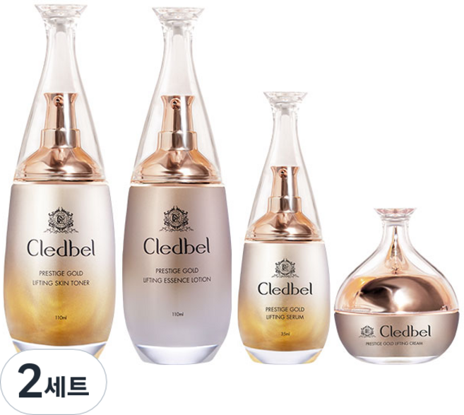 끌레드벨 프레스티지 골드 리프팅 기초화장품 4종 세트, 2세트