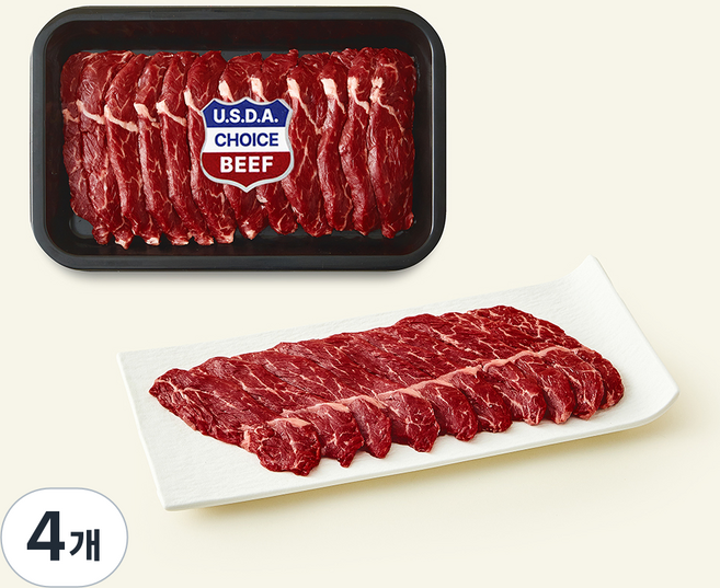 미국산 초이스 토시살 구이용 (냉장), 4개, 300g