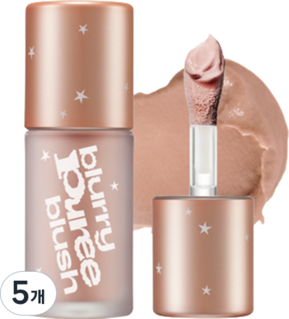 팁토우 블러리 퓨레 블러셔 4.5ml, 5개, R02 차이티 반 컵