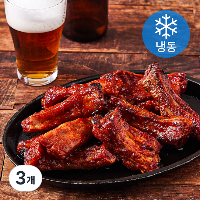 동원홈푸드 호텔마리네이드 쪽갈비 매콤양념 (냉동), 500g, 3개