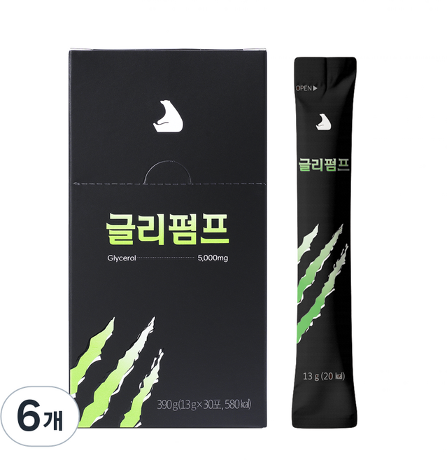 잠백이 글리세롤 글리펌프 30p, 390g, 6개