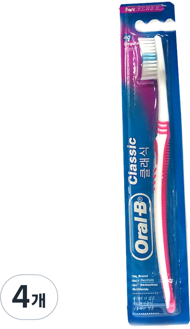 오랄비 클래식 칫솔 랜덤 발송, 1개입, 4개