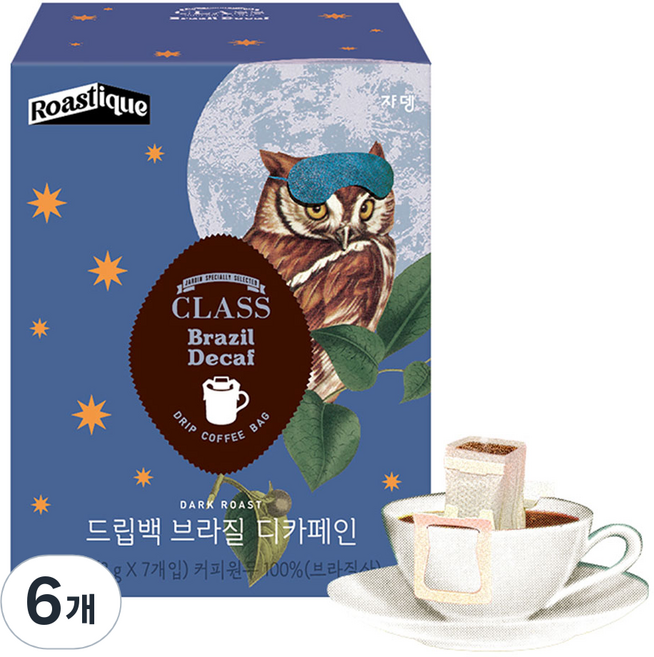 클래스 로스티크 쟈뎅 드립백 브라질 디카페인, 8g, 7개입, 6개