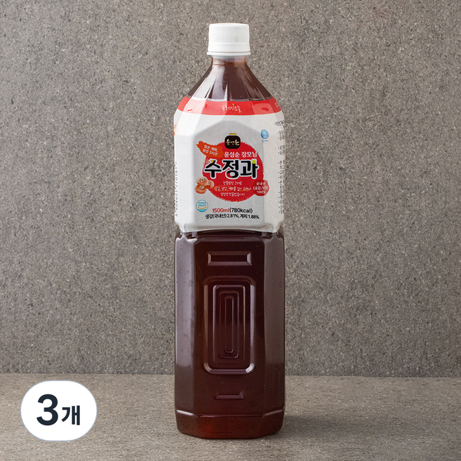 프레시오늘 신선냉장 맑은 계피 생강 5시간 윤성순 장모님 수정과, 1500ml, 3개